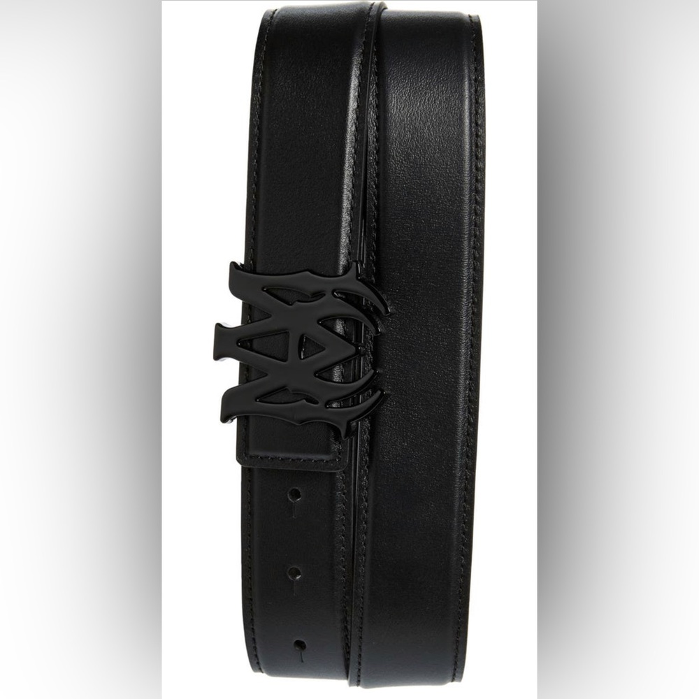 Amiri Monogram Leather Belt